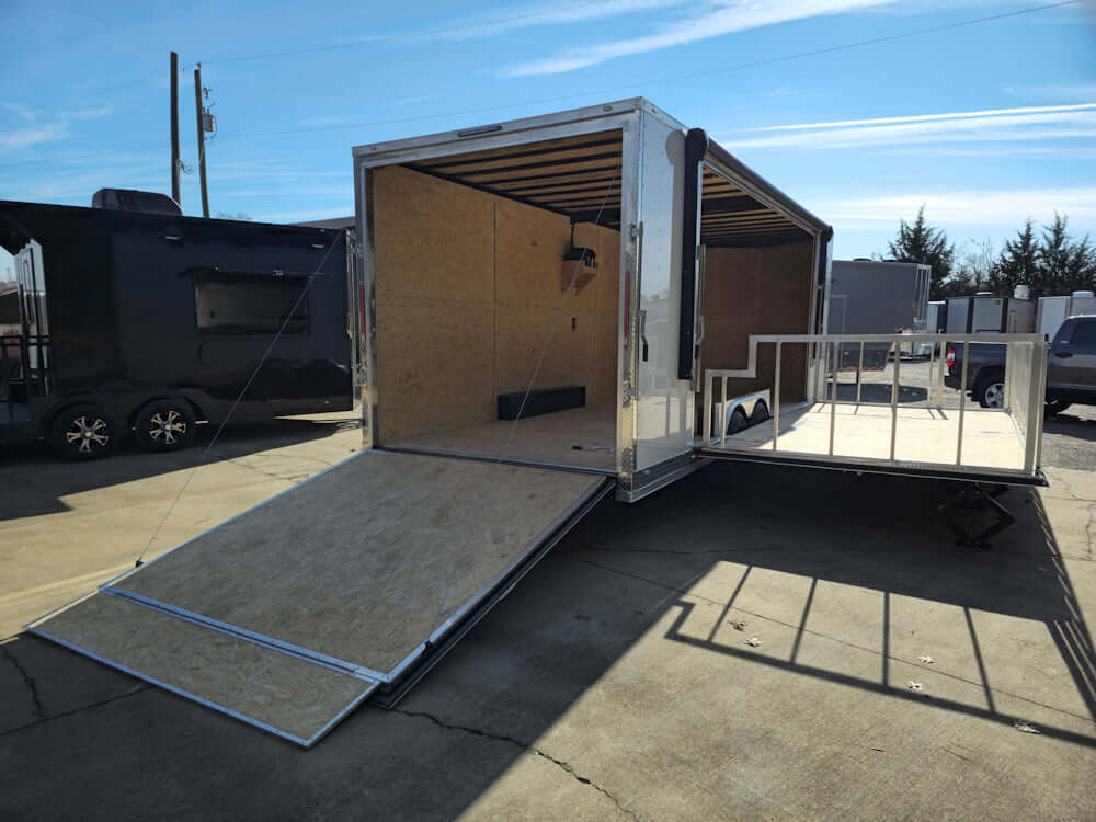 8.5' X 24' White Stage & Event Marketing Concession Trailer - SLE Equipment - 21