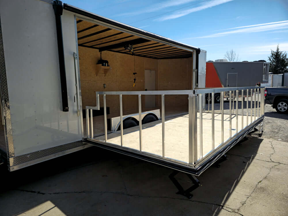 8.5' X 24' White Stage & Event Marketing Concession Trailer - SLE Equipment - 22