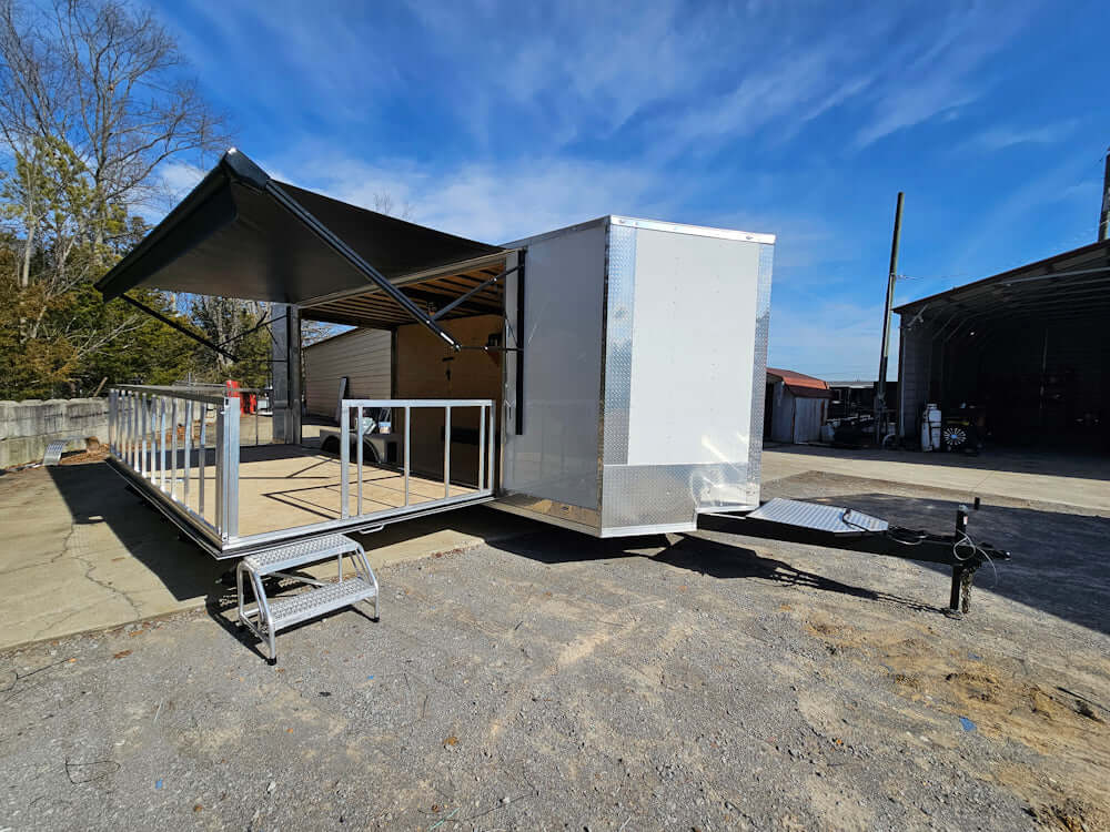 8.5' X 24' White Stage & Event Marketing Concession Trailer - SLE Equipment - 26