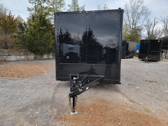 8.5' X 20' Black Concession Trailer Office & Mobile Command Center - SLE Equipment - 2