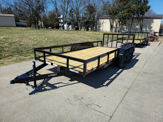 6'4" x 16 Utility Trailer Double Axle Dovetail With Gate Powder Coated (2) 3500lb Axles - SLE Equipment - 12
