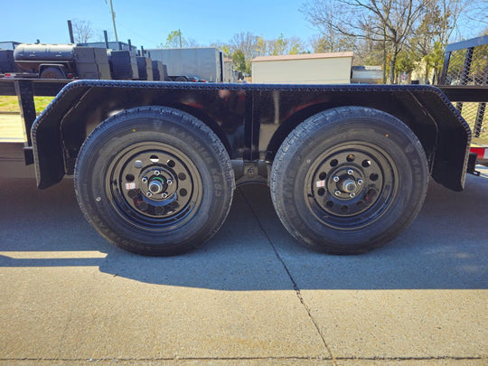 6'4" x 16 Utility Trailer Double Axle Dovetail With Gate Powder Coated (2) 3500lb Axles - SLE Equipment - 14