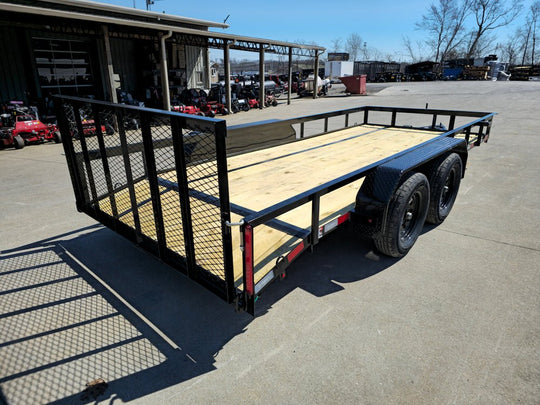 6'4" x 16 Utility Trailer Double Axle Dovetail With Gate Powder Coated (2) 3500lb Axles - SLE Equipment - 17