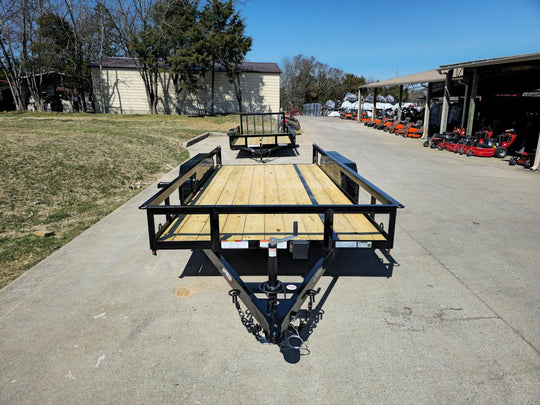 6'4" x 16 Utility Trailer Double Axle Dovetail With Gate Powder Coated (2) 3500lb Axles - SLE Equipment - 19