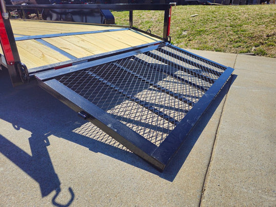 6'4" x 16 Utility Trailer Double Axle Dovetail With Gate Powder Coated (2) 3500lb Axles - SLE Equipment - 21