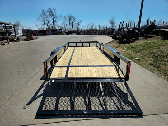 6'4" x 16 Utility Trailer Double Axle Dovetail With Gate Powder Coated (2) 3500lb Axles - SLE Equipment - 8