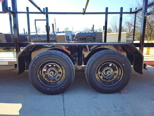 6.4x16 Straight Deck Tandem Utility Trailer 4.5ft Ladder Racks - SLE Equipment - 5