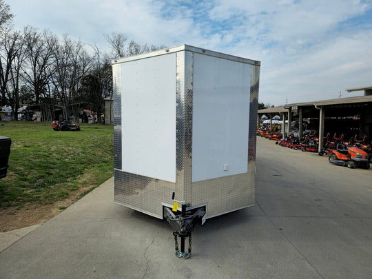 8.5x26 V - Nose White Enclosed Trailer (2) 7K Axles 50 AMP Electrical Package & Cabinets - SLE Equipment - 2