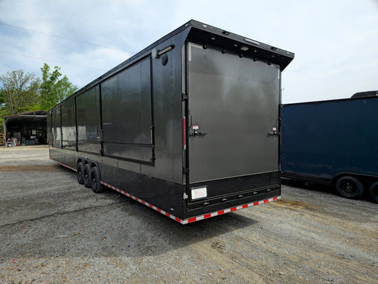 8.5' X 53' Charcoal Grey Concession Trailer Marketing and Event - SLE Equipment - 2