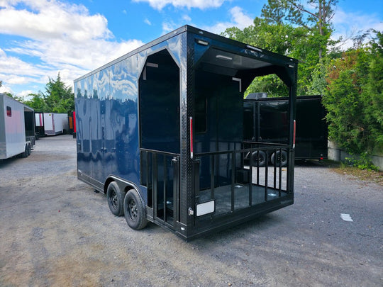 8.5x16 Elite Porch Concession Food Trailer Merchandising with Blackout Pkg - SLE Equipment - 47