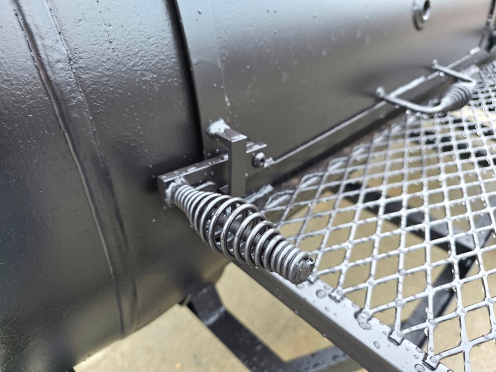 BBQ Smoker 2 Door 300 Gallon Trailer Pull Behind with Charcoal Grill on Front - SLE Equipment - 12