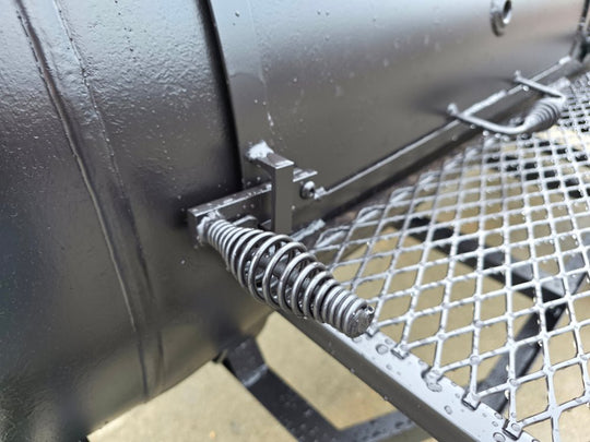 BBQ Smoker 2 Door 300 Gallon Trailer Pull Behind with Charcoal Grill on Front - SLE Equipment - 12