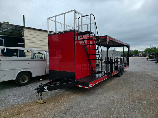 8.5' X 30' Red Drone and Equipment Trailer Agricultural and Spray Trailer - SLE Equipment - 2