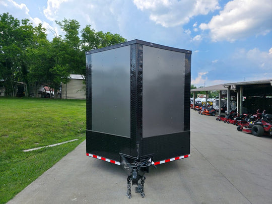 8.5X36 Charcoal With Blackout Enclosed Trailer E Track in Wall & Floor (3) 7K Axles 21K GVWR - SLE Equipment - 2