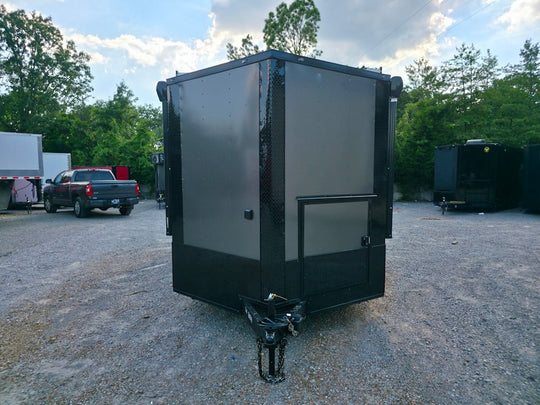8.5' X 24' Charcoal Grey With Blackout Custom Mobile Command and Office Trailer - SLE Equipment - 2