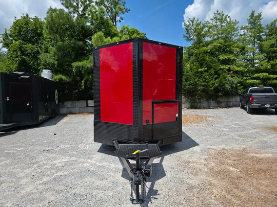 8.5' X 22' Red Elite BBQ Concession Trailer Food Event Catering - SLE Equipment - 2