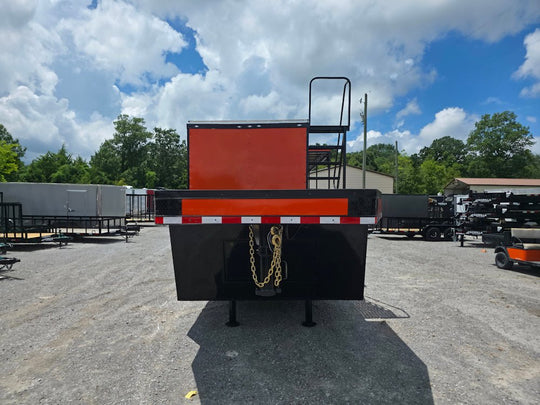 8.5' X 38' Gooseneck Orange Drone and Equipment Agricultural Spray Trailer - SLE Equipment - 2