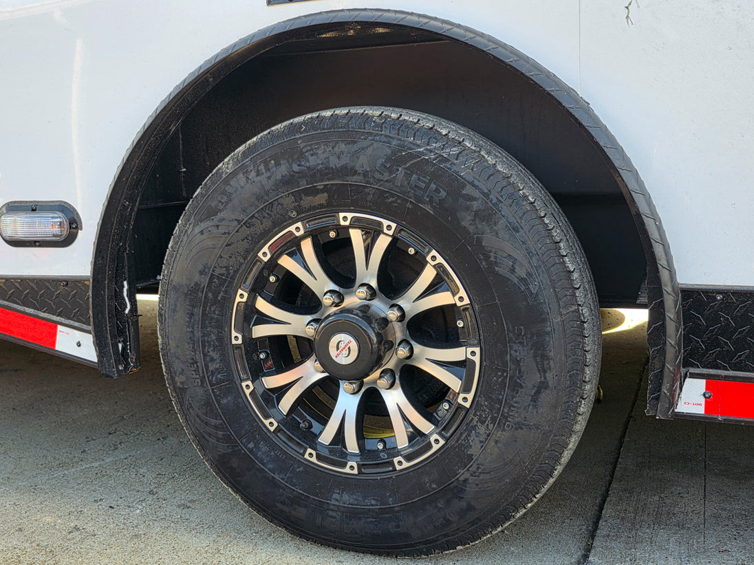 8.5x28 Enclosed Trailer Fully Loaded V Nose 30 Amp Elec. (2) 7,000LB Axle 14K GVWR Tire