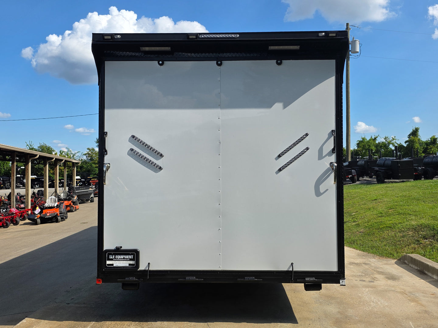  8.5x28 Enclosed Trailer Fully Loaded V Nose 30 Amp Elec. (2) 7,000LB Axle 14K GVWR Rear