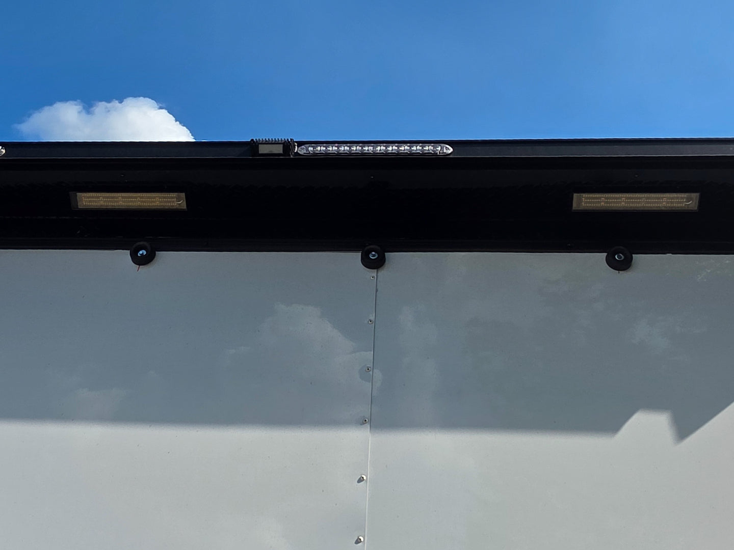 8.5x28 Enclosed Trailer Fully Loaded V Nose 30 Amp Elec. (2) 7,000LB Axle 14K GVWR Open Ramp Lights