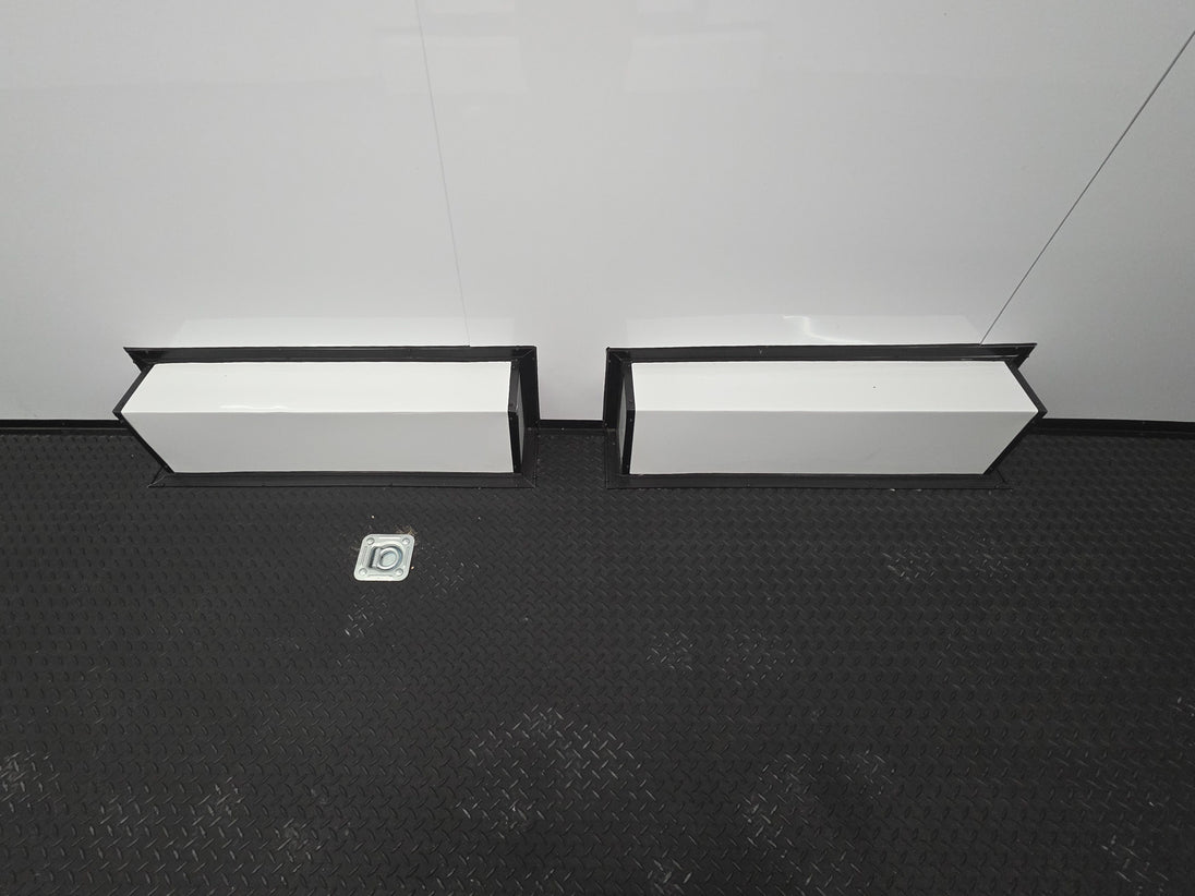 8.5x28 Enclosed Trailer Fully Loaded V Nose 30 Amp Elec. (2) 7,000LB Axle 14K GVWR Spread Axles Inside