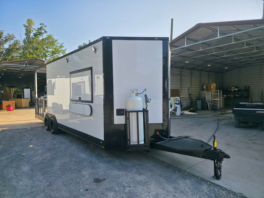 8.5' X 24' Custom Concession Trailer BBQ Competition and Event Catering - SLE Equipment - 2