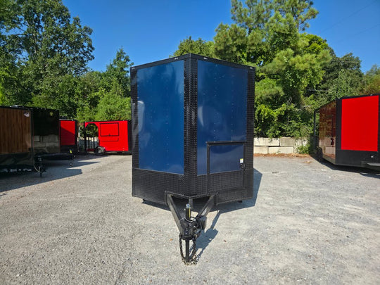 8.5' X 26' Indigo Blue Concession Trailer Food Event Catering - SLE Equipment - 2