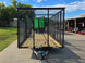 7x18 Dovetail Debris Utility Trailer w/ Side Gate 6 Foot Mesh sides (2) 3,500lb Axles 7K GVWR Front