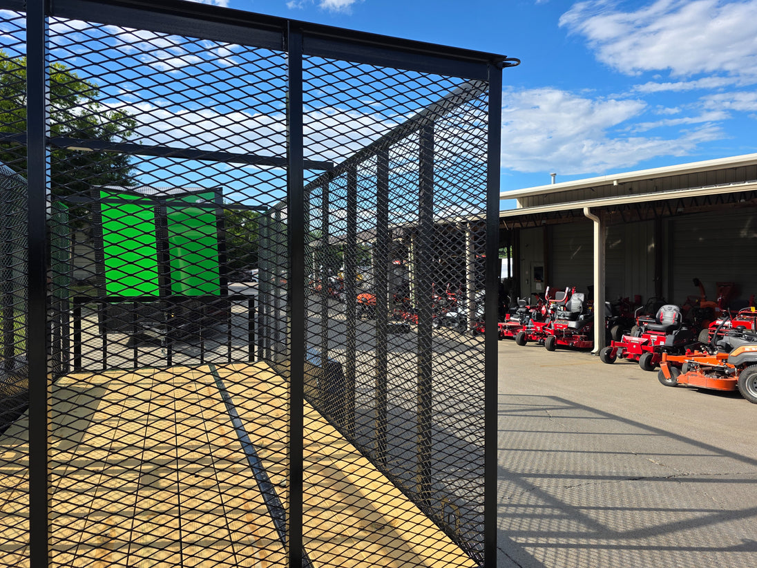 7x18 Dovetail Debris Utility Trailer w/ Side Gate 6 Foot Mesh sides (2) 3,500lb Axles 7K GVWR Mesh