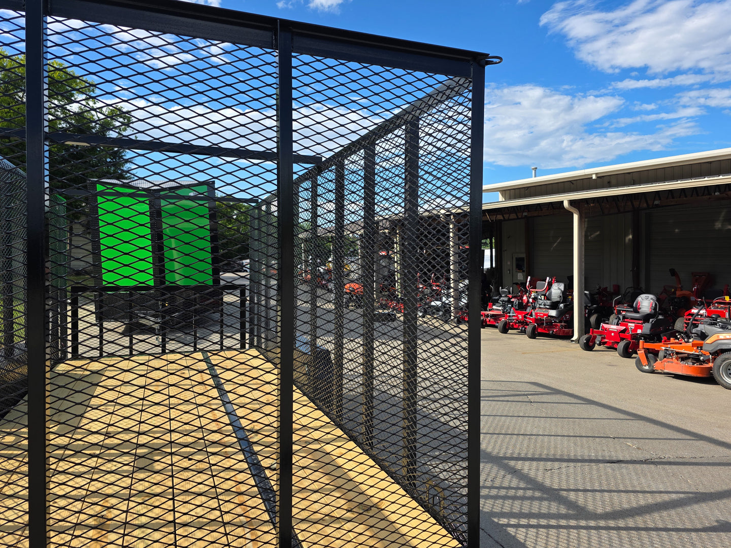 7x18 Dovetail Debris Utility Trailer w/ Side Gate 6 Foot Mesh sides (2) 3,500lb Axles 7K GVWR Mesh