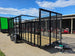 7x18 Dovetail Utility Trailer with Side Gate 6 Foot Mesh (2) 3,500lb Axles Front Right
