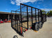 7x18 Dovetail Debris Utility Trailer w/ Side Gate 6 Foot Mesh sides (2) 3,500lb Axles 7K GVWR Right Rear