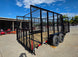 7x18 Dovetail Debris Utility Trailer w/ Side Gate 6 Foot Mesh sides (2) 3,500lb Axles 7K GVWR Right Rear
