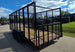 7x18 Dovetail Debris Utility Trailer w/ Side Gate 6 Foot Mesh sides (2) 3,500lb Axles 7K GVWR Left Rear