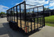 7x18 Dovetail Debris Utility Trailer w/ Side Gate 6 Foot Mesh sides (2) 3,500lb Axles 7K GVWR Left Rear