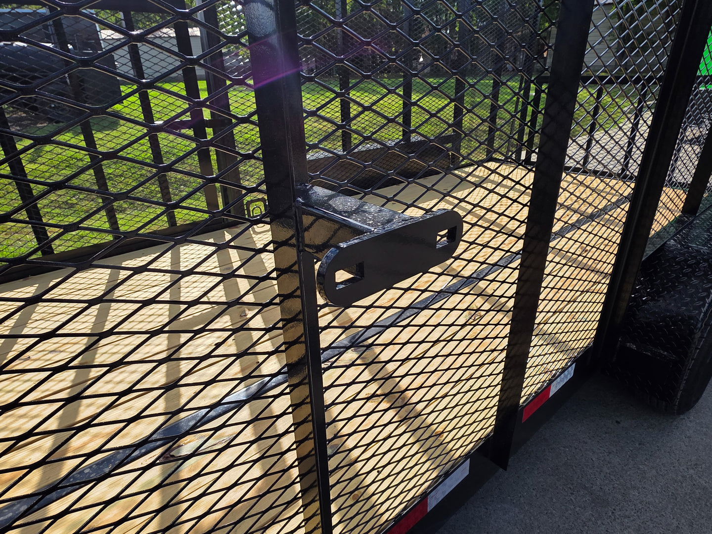 7x18 Dovetail Debris Utility Trailer w/ Side Gate 6 Foot Mesh sides (2) 3,500lb Axles 7K GVWR Tire Mount