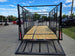 7x18 Dovetail Debris Utility Trailer w/ Side Gate 6 Foot Mesh sides (2) 3,500lb Axles 7K GVWR Rear Gate Down