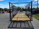 7x18 Dovetail Debris Utility Trailer w/ Side Gate 6 Foot Mesh sides (2) 3,500lb Axles 7K GVWR Rear Gate Down