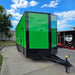 8.5x24 Lime Green w/ Blackout V-Nose Enclosed Trailer 9ft Interior (2) 5,200lb Axles Front Right