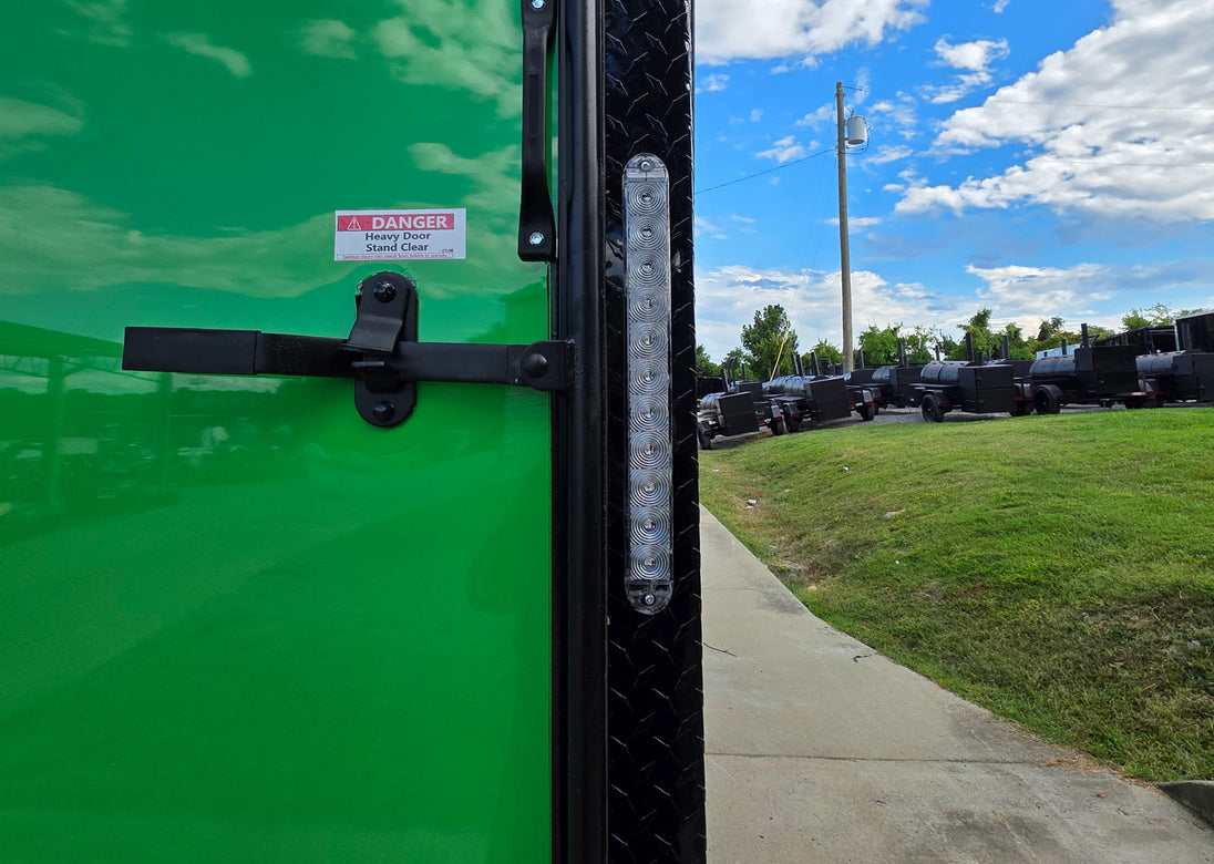 8.5x24 Lime Green w/ Blackout V-Nose Enclosed Trailer 9ft Interior (2) 5,200lb Axles LED Light