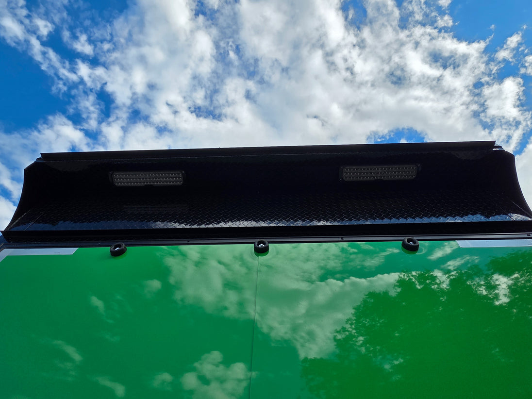 8.5x24 Lime Green w/ Blackout V-Nose Enclosed Trailer 9ft Interior (2) 5,200lb Axles Spot Lights