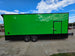 8.5x24 Lime Green w/ Blackout V-Nose Enclosed Trailer 9ft Interior (2) 5,200lb Axles Right Side