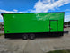8.5x24 Lime Green w/ Blackout V-Nose Enclosed Trailer 9ft Interior (2) 5,200lb Axles Right Side