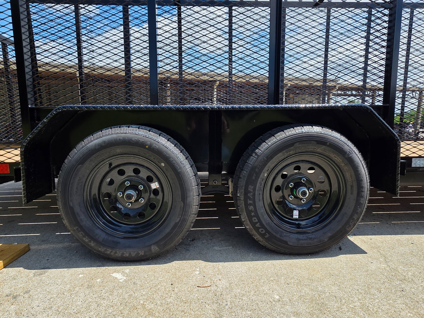 6.4x18 Debris Junk Trash Removal Leaf Trailer 6ft Mesh Sides (2) 3500lb Axles 7k GVWR - SLE Equipment - 18