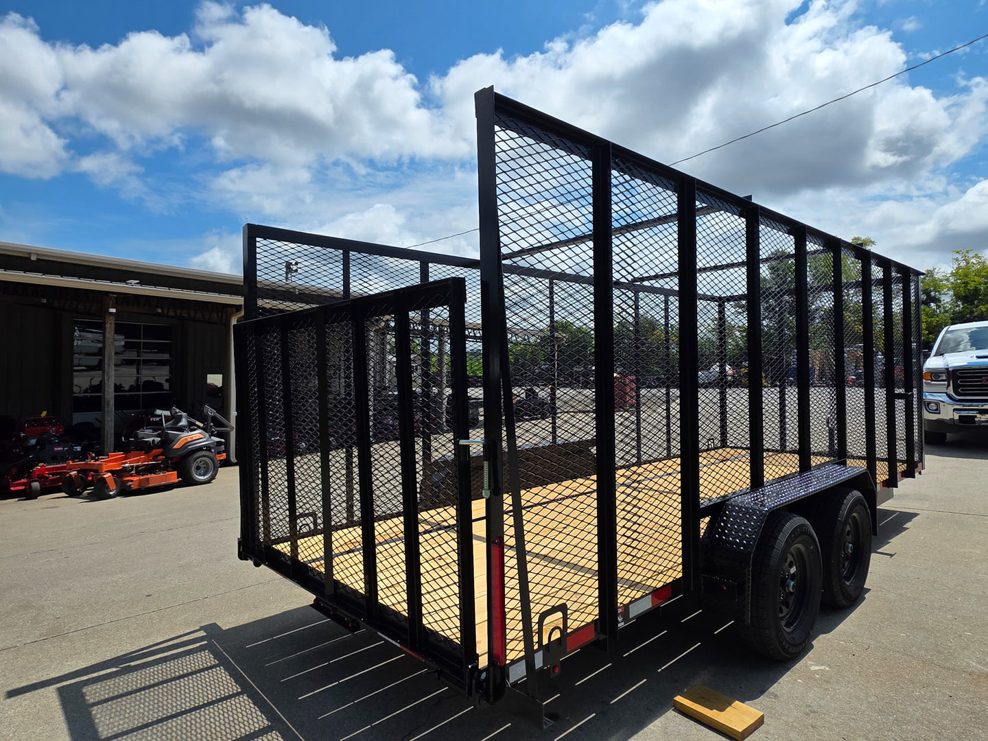 6.4x18 Debris Junk Trash Removal Leaf Trailer 6ft Mesh Sides (2) 3500lb Axles 7k GVWR - SLE Equipment - 6