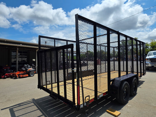 6.4x18 Debris Junk Trash Removal Leaf Trailer 6ft Mesh Sides (2) 3500lb Axles 7k GVWR - SLE Equipment - 6