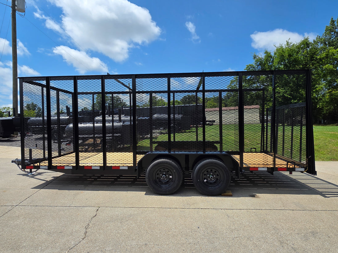 6.4x18 Debris Junk Trash Removal Leaf Trailer 6ft Mesh Sides (2) 3500lb Axles 7k GVWR - SLE Equipment - 4