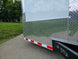 8.5x28 V Nose White Enclosed Trailer 7,000lb Axles Silver ATP Stone Guard