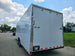 8.5x28 V Nose White Enclosed Trailer 7,000lb Axles Silver ATP Rear Left