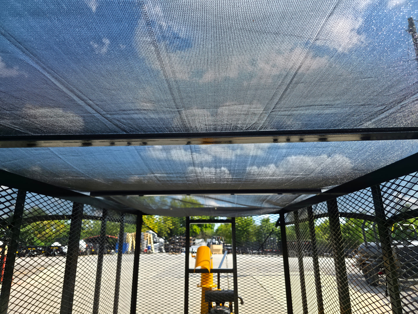TURF ONE Weibang WBDL5021R with 6.4x14 Leafcage and Tarp Above